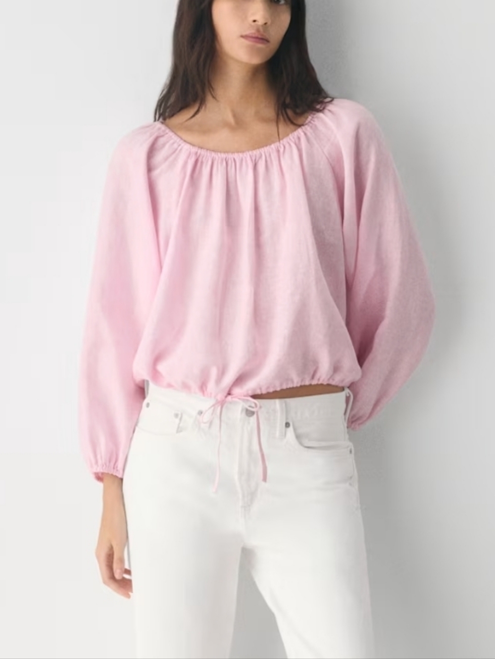 Aritzia Little Moon Fiore Linen Blouse